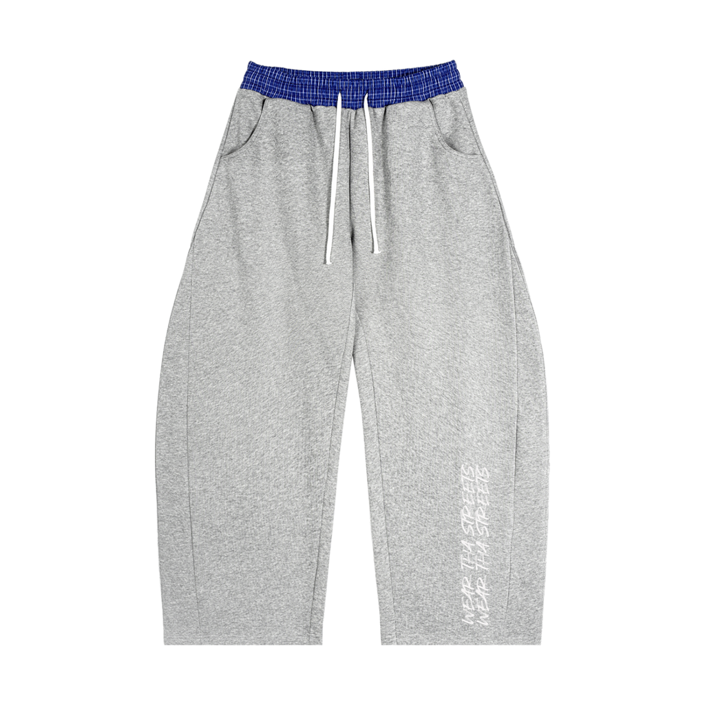 Plaid Waistband Barrel Sweatpants