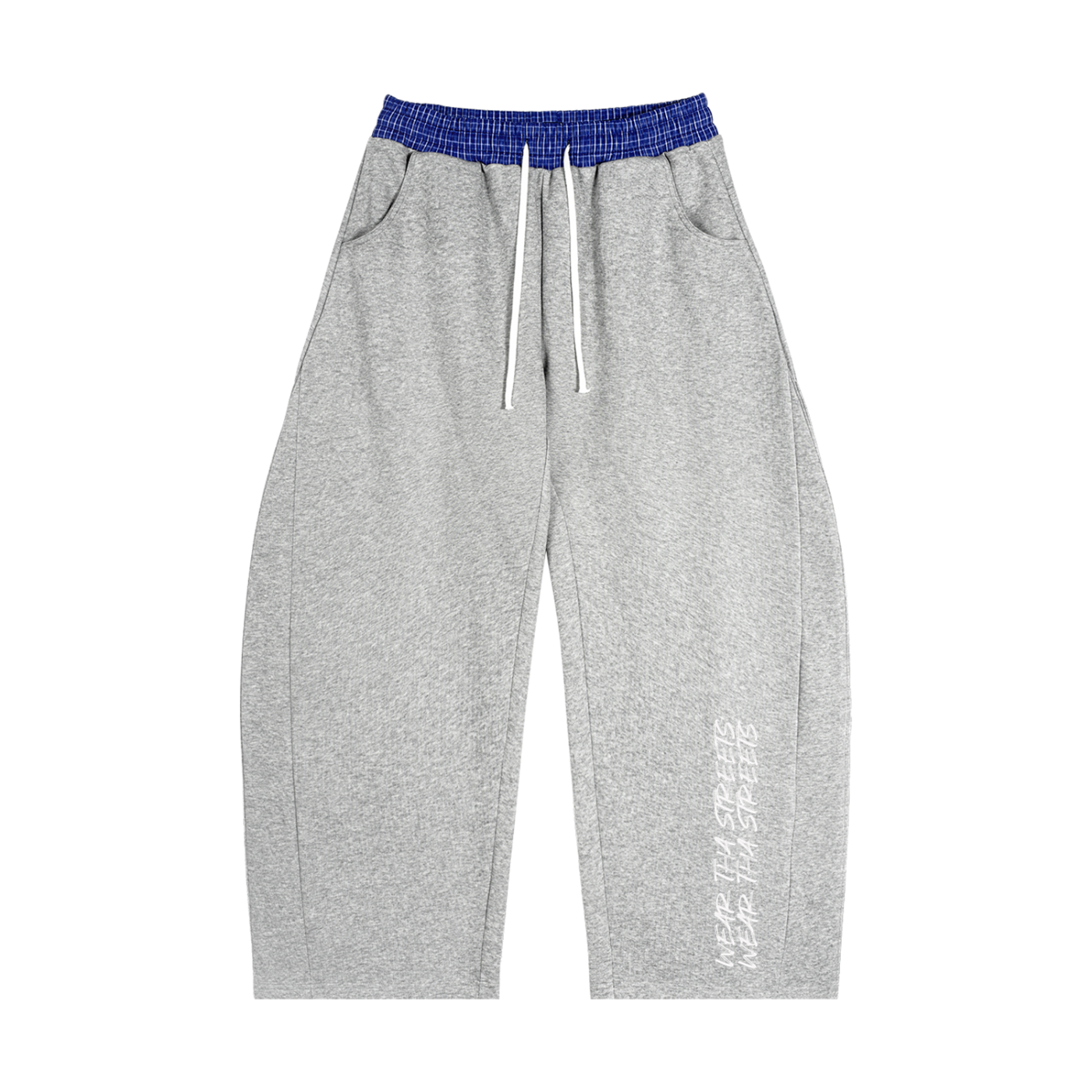 Plaid Waistband Barrel Sweatpants