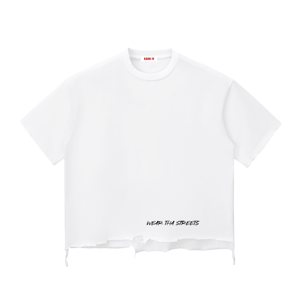 Snow Wash Raw-Hem Boxy T-shirt