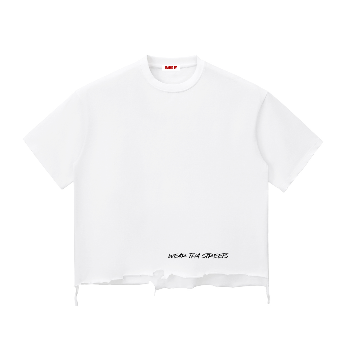 Snow Wash Raw-Hem Boxy T-shirt