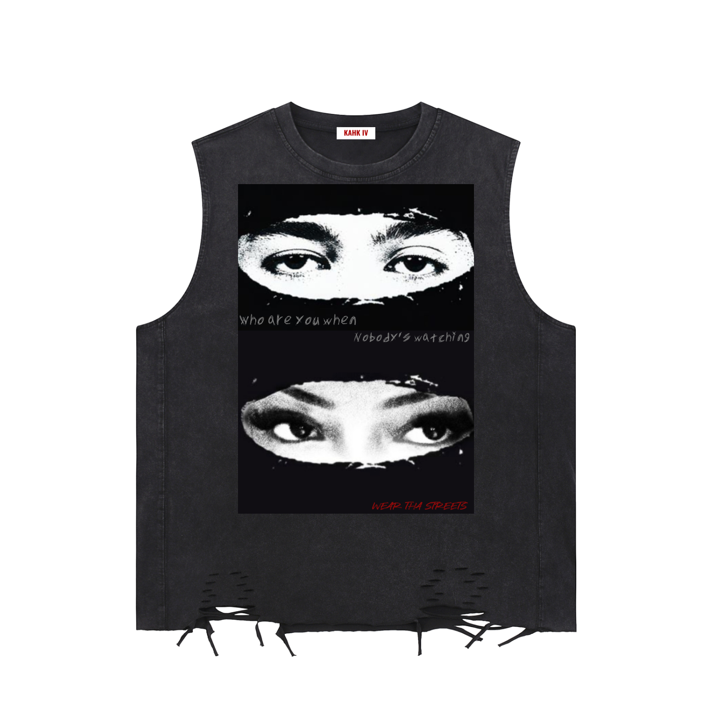 Snow Washed Raw-Hem Tank Top