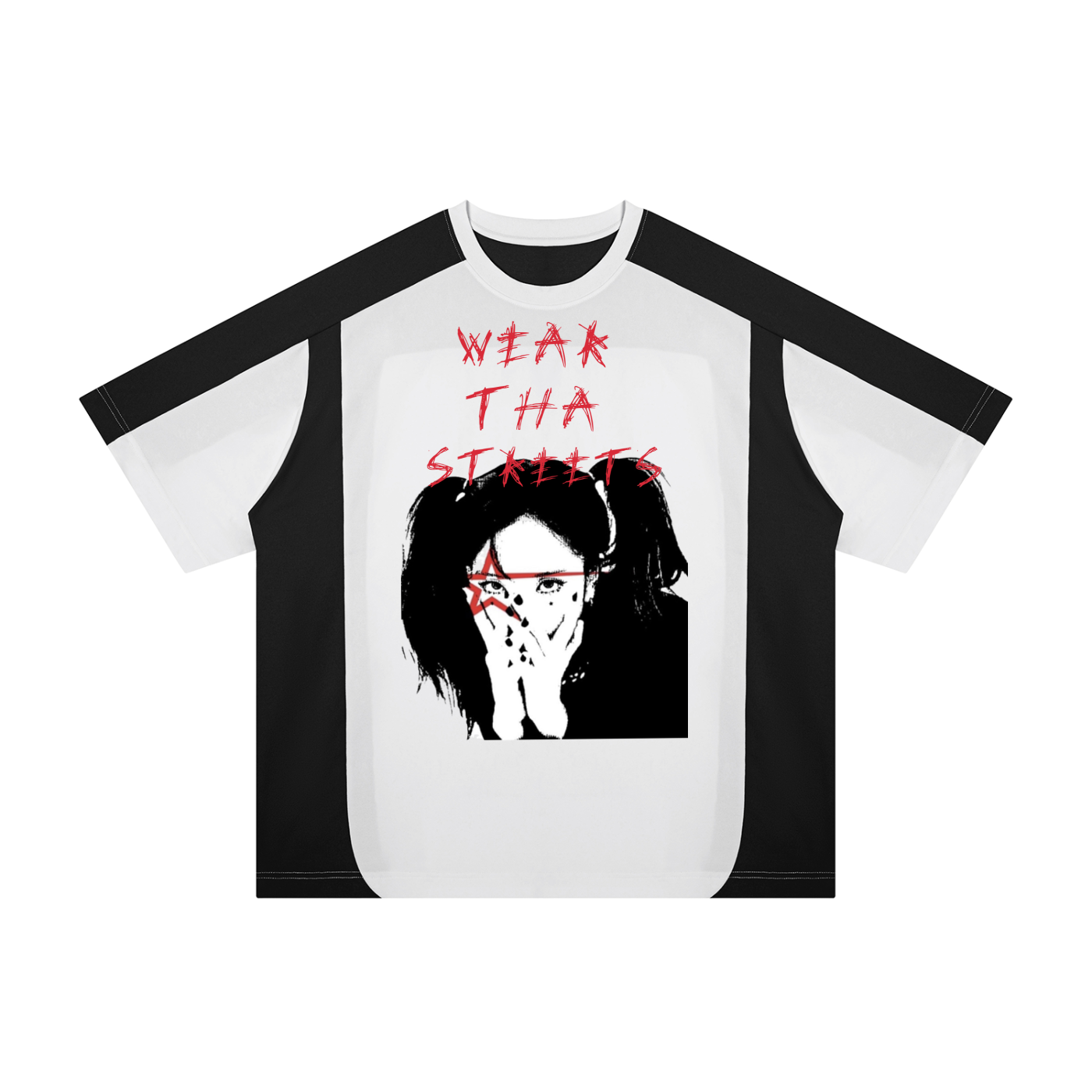 Unisex Color Block Loose T-Shirt