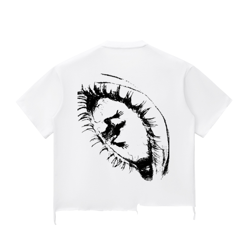 Snow Wash Raw-Hem Boxy T-shirt