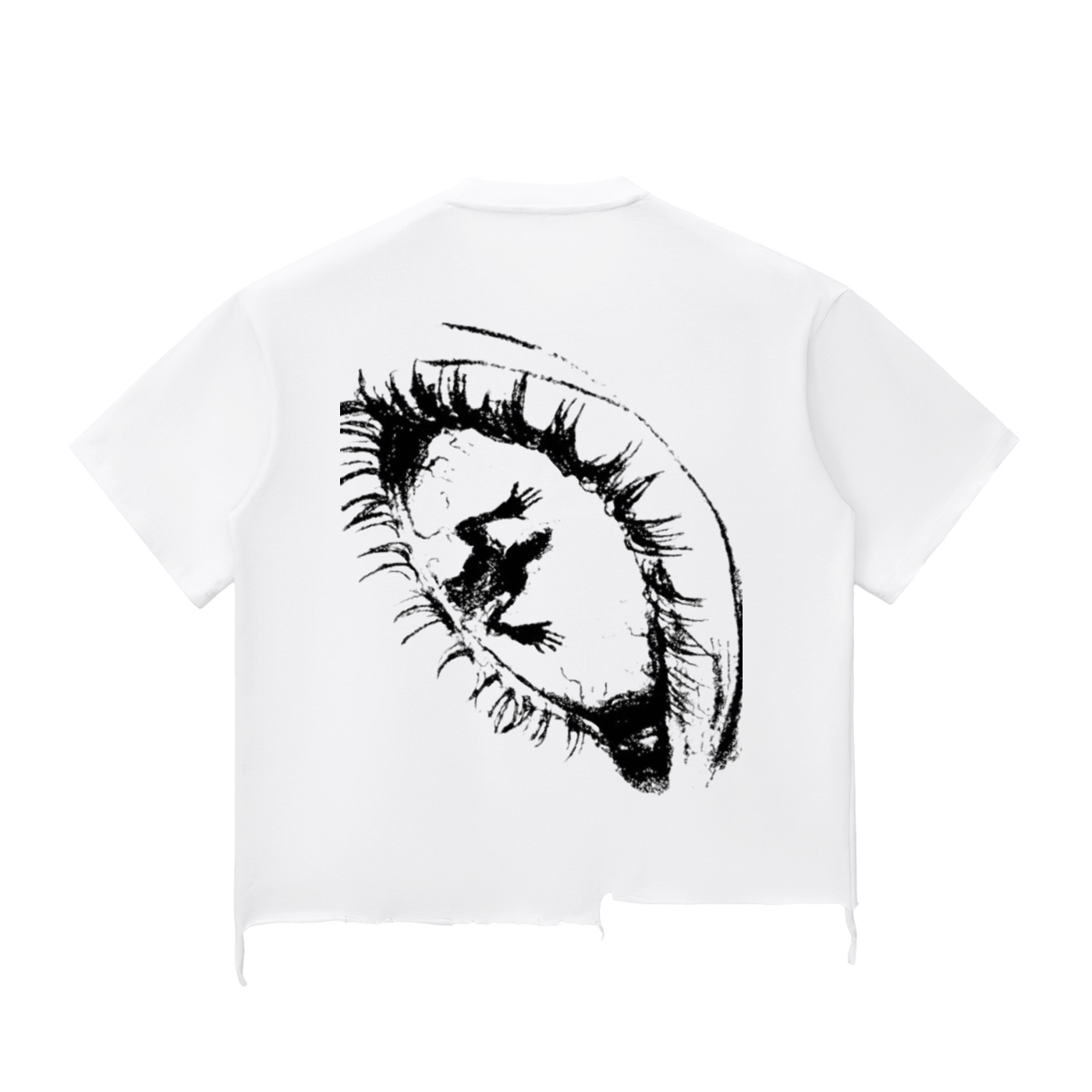 Snow Wash Raw-Hem Boxy T-shirt