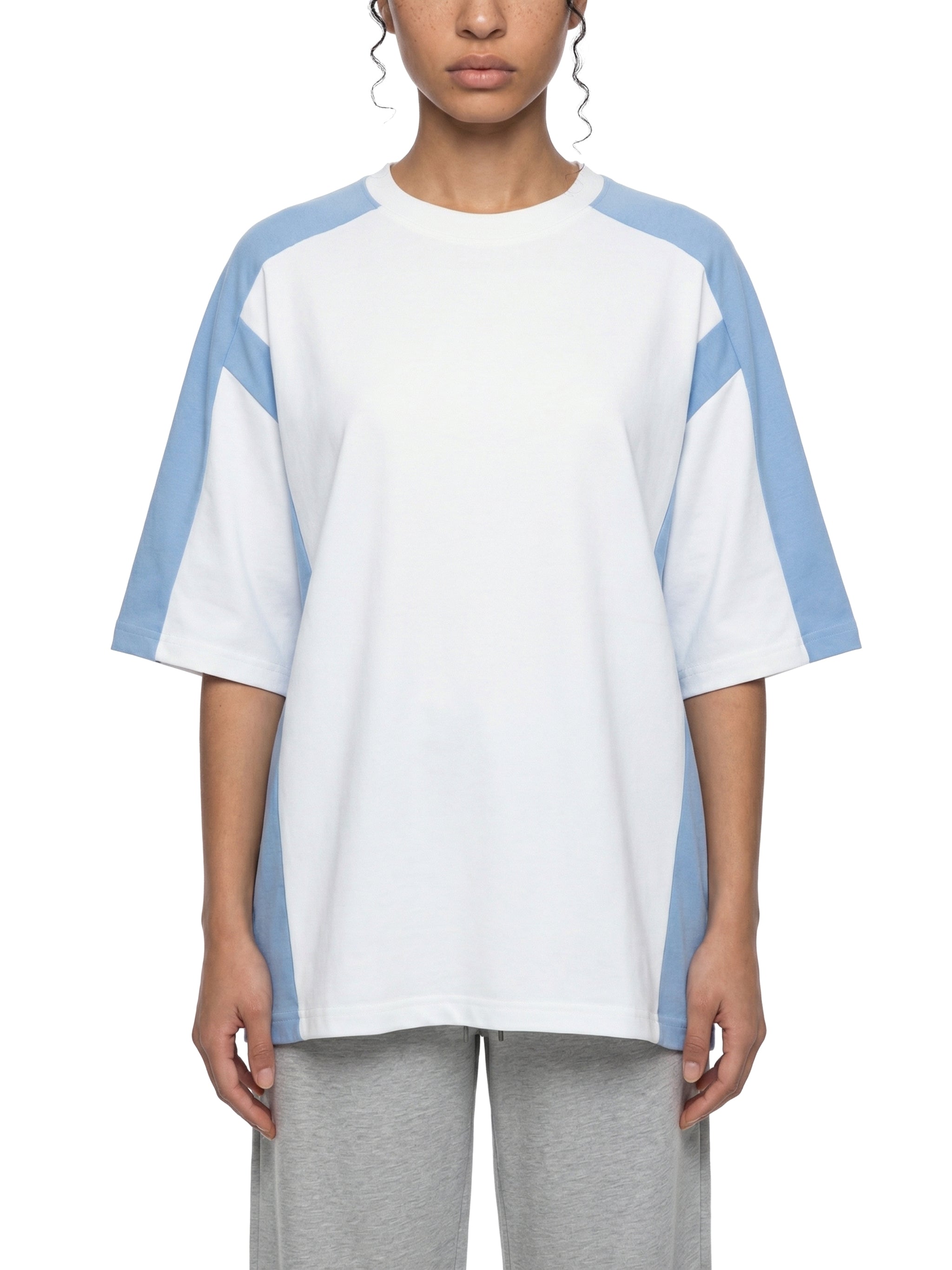 Unisex Color Block Loose T-Shirt